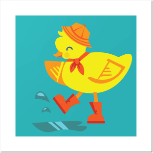 Splashy Duckling Posters and Art